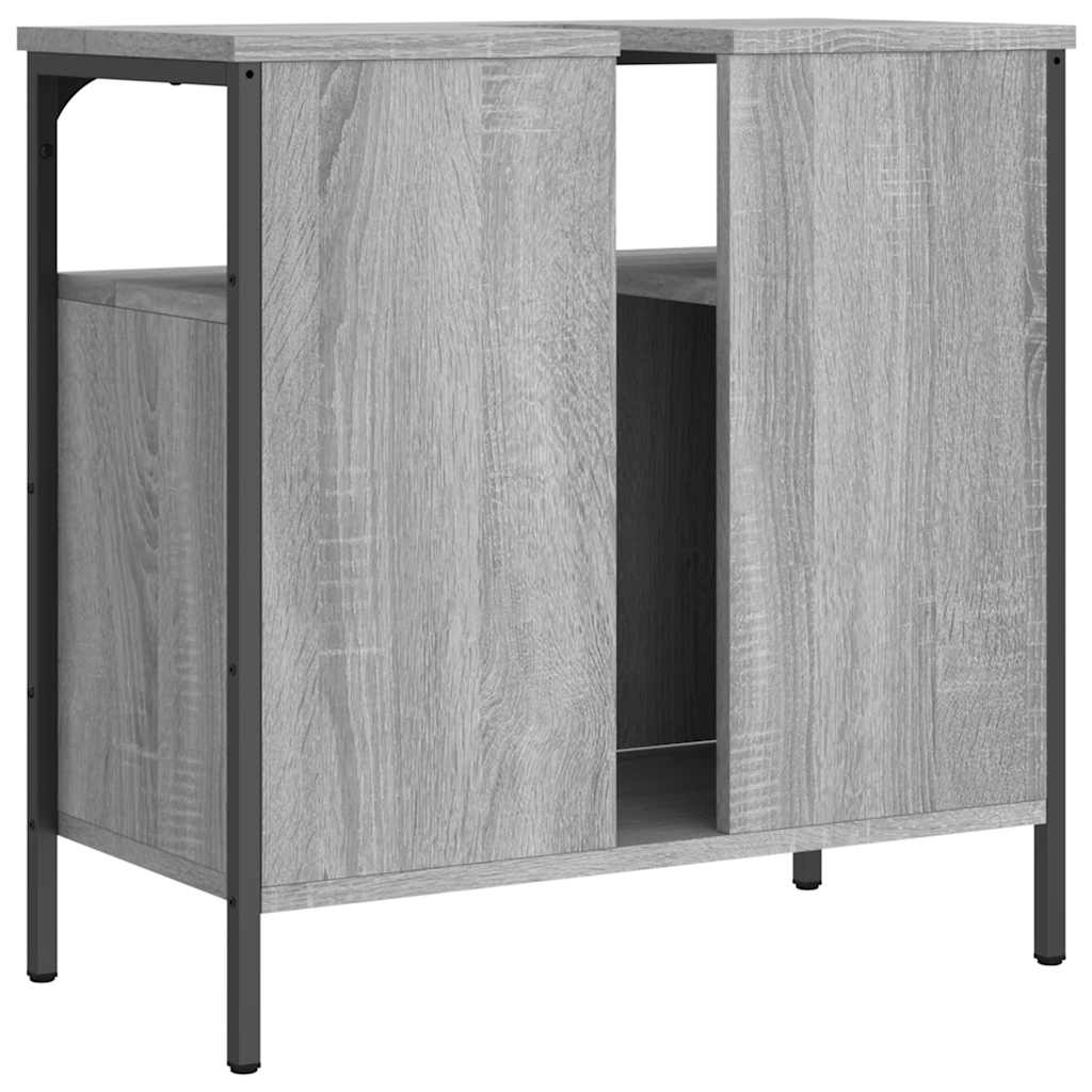 Mobile Lavabo Bagno Grigio Sonoma 60x30x60 cm Legno Multistrato - homemem39