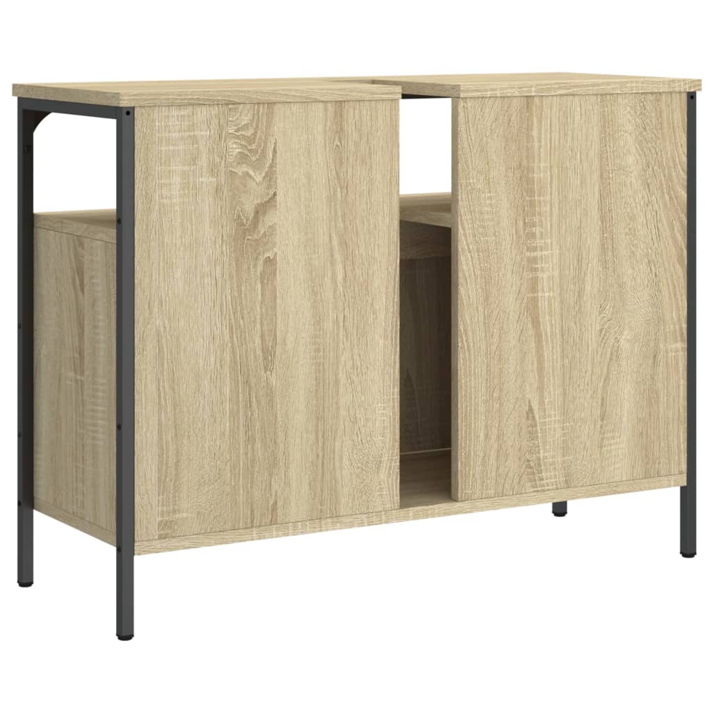 Mobile Lavabo Bagno Rovere Sonoma 80x30x60 cm Legno Multistrato