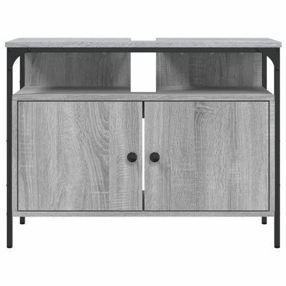 Mobile Lavabo Bagno Grigio Sonoma 80x30x60 cm Legno Multistrato