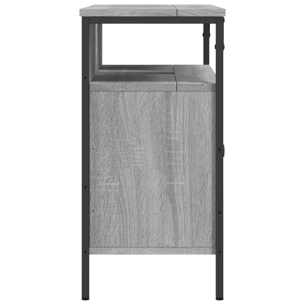 Mobile Lavabo Bagno Grigio Sonoma 80x30x60 cm Legno Multistrato - homemem39