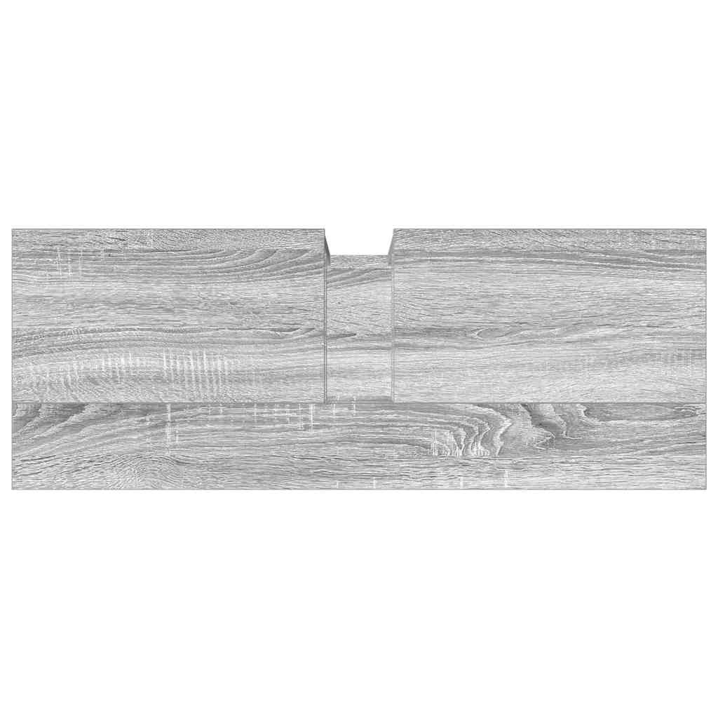 Mobile Lavabo Bagno Grigio Sonoma 80x30x60 cm Legno Multistrato