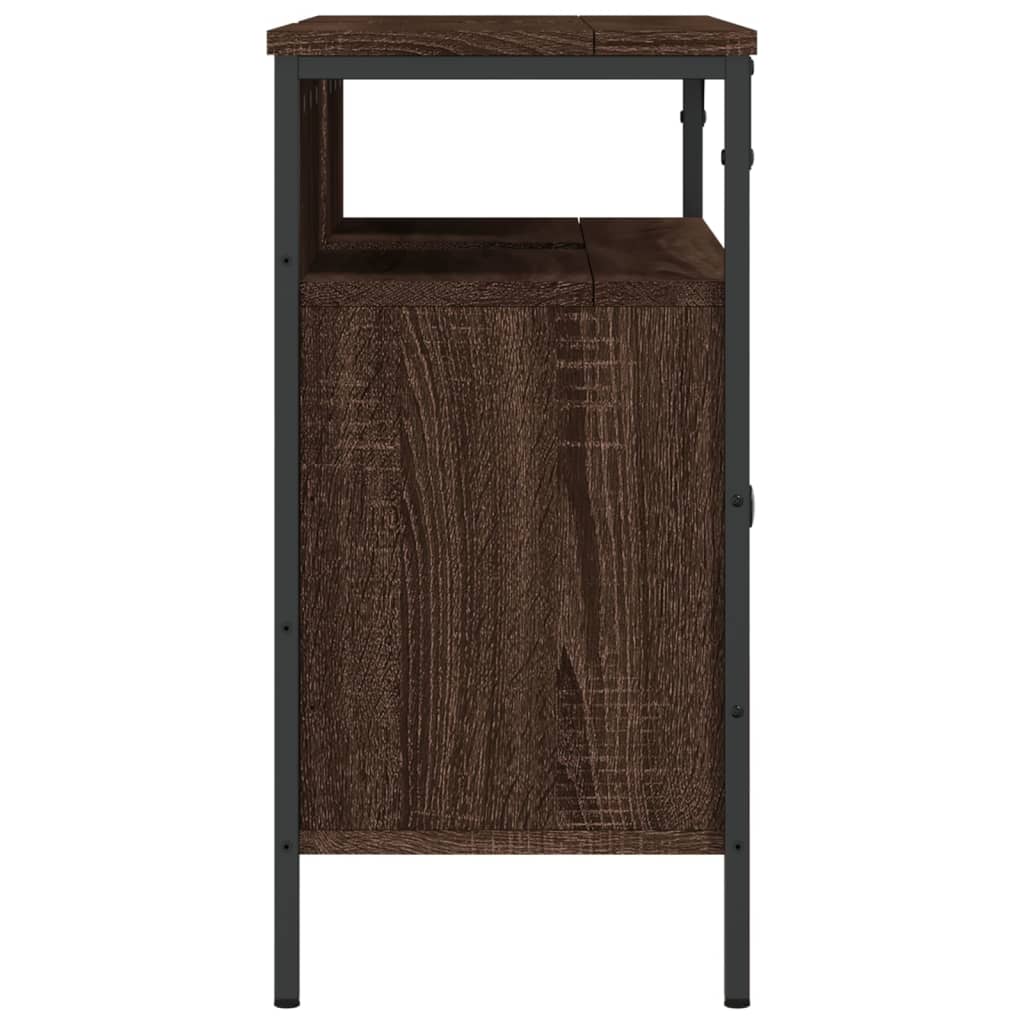 Mobile Lavabo Bagno Rovere Marrone 80x30x60cm Legno Multistrato