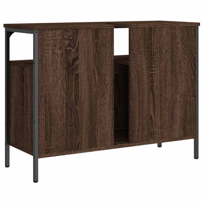 Mobile Lavabo Bagno Rovere Marrone 80x30x60cm Legno Multistrato