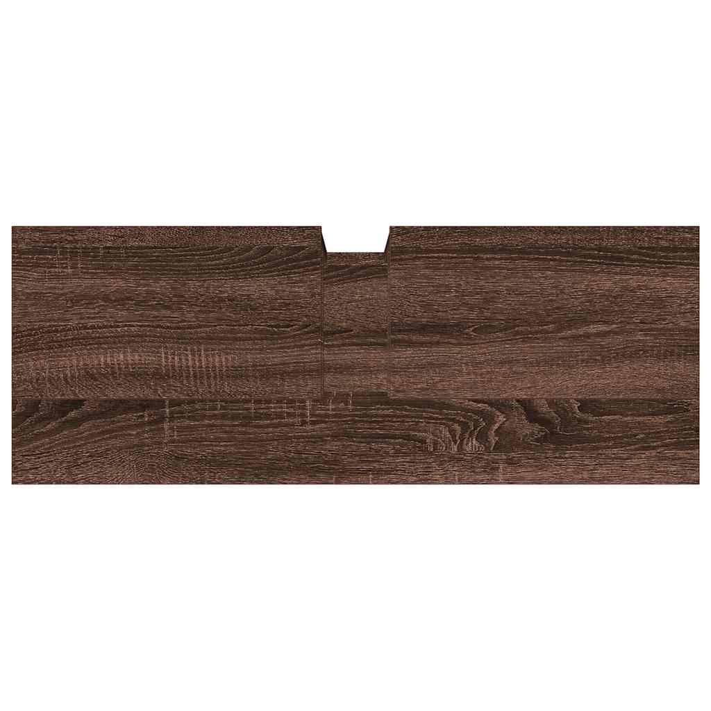 Mobile Lavabo Bagno Rovere Marrone 80x30x60cm Legno Multistrato