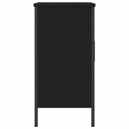 Mobile Lavabo Bagno Nero 60x30x60 cm in Legno Multistrato