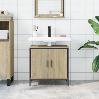 Mobile Lavabo Bagno Rovere Sonoma 60x30x60 cm Legno Multistrato - homemem39