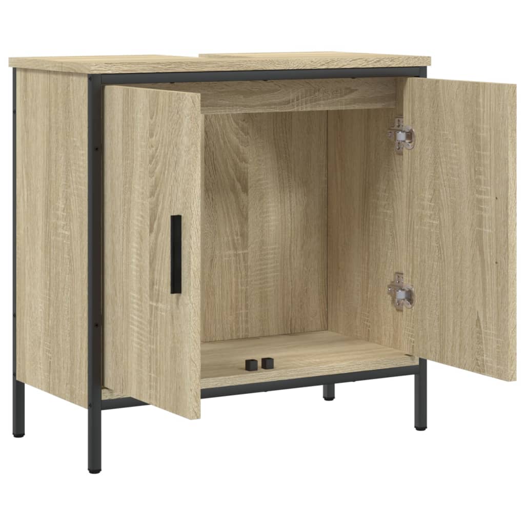 Mobile Lavabo Bagno Rovere Sonoma 60x30x60 cm Legno Multistrato - homemem39