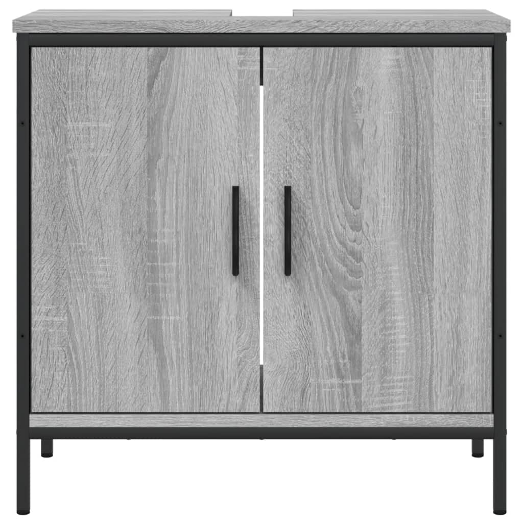 Mobile Lavabo Bagno Grigio Sonoma 60x30x60 cm Legno Multistrato - homemem39