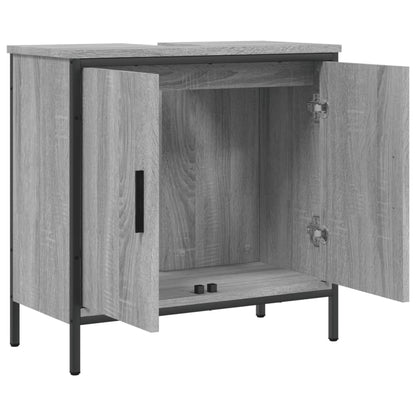 Mobile Lavabo Bagno Grigio Sonoma 60x30x60 cm Legno Multistrato