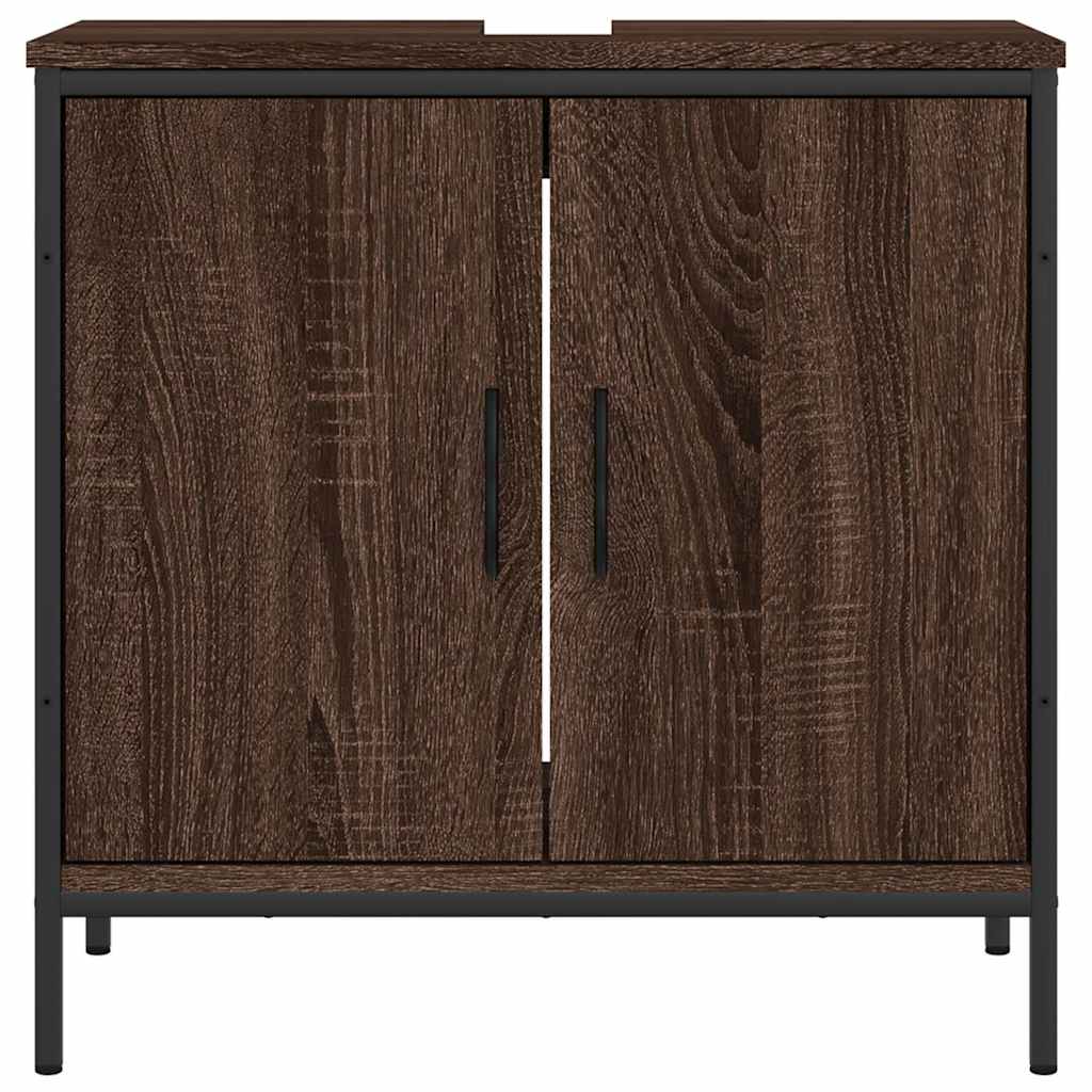 Mobile Lavabo Bagno Rovere Marrone 60x30x60cm Legno Multistrato - homemem39