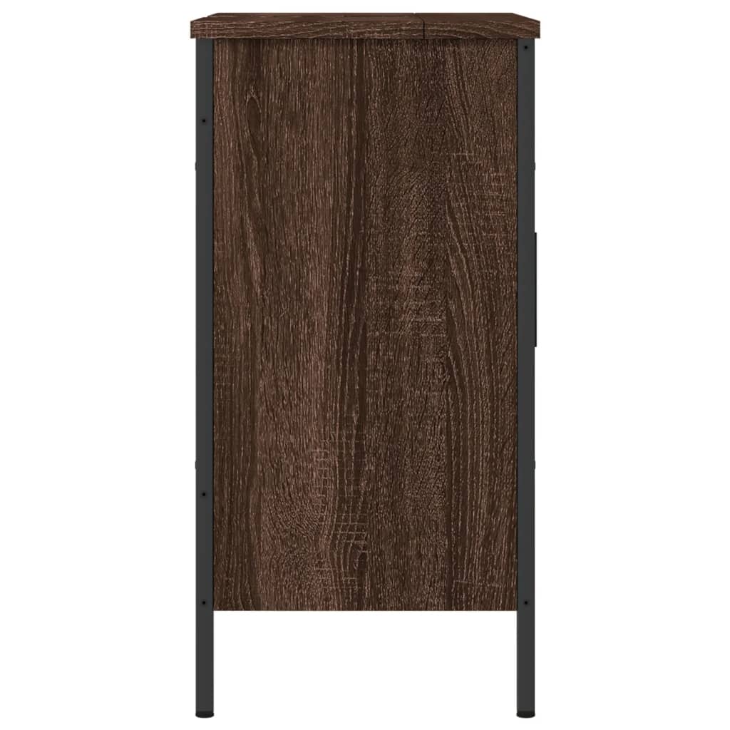 Mobile Lavabo Bagno Rovere Marrone 60x30x60cm Legno Multistrato - homemem39