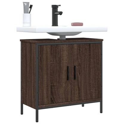 Mobile Lavabo Bagno Rovere Marrone 60x30x60cm Legno Multistrato - homemem39