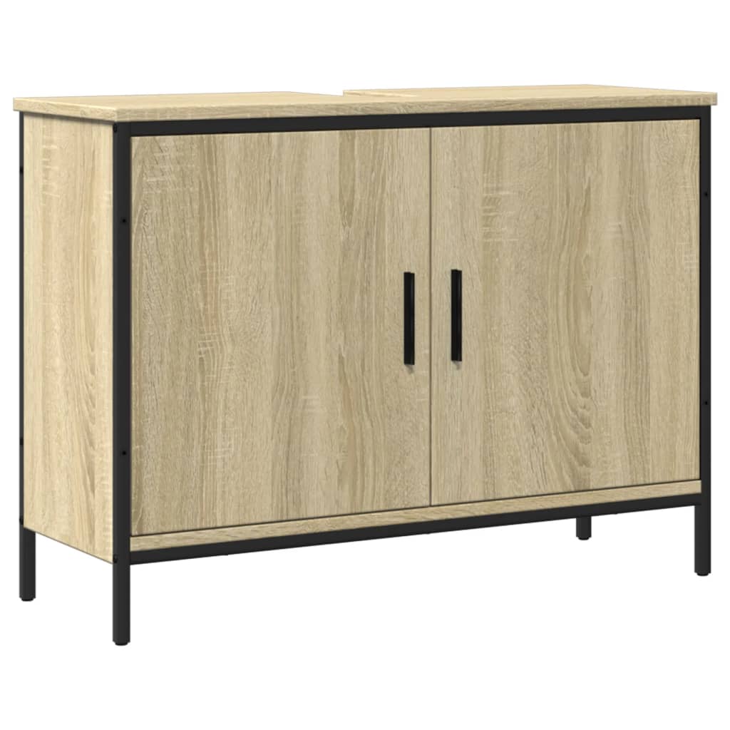 Mobile Lavabo Bagno Rovere Sonoma 80x30x60 cm Legno Multistrato - homemem39