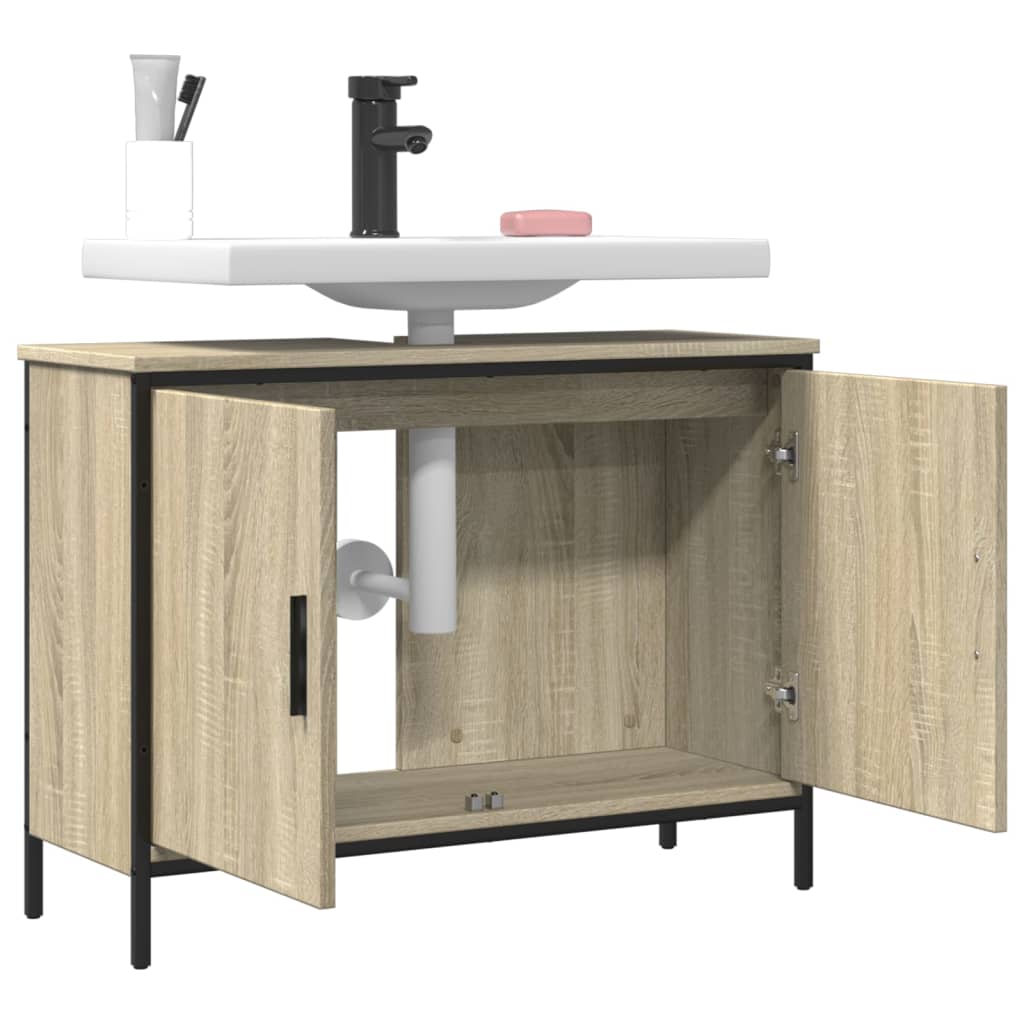 Mobile Lavabo Bagno Rovere Sonoma 80x30x60 cm Legno Multistrato