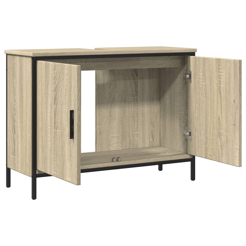 Mobile Lavabo Bagno Rovere Sonoma 80x30x60 cm Legno Multistrato - homemem39