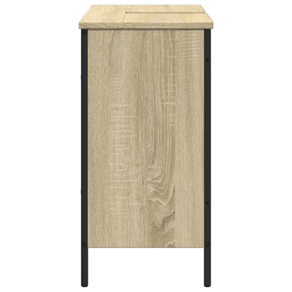 Mobile Lavabo Bagno Rovere Sonoma 80x30x60 cm Legno Multistrato - homemem39