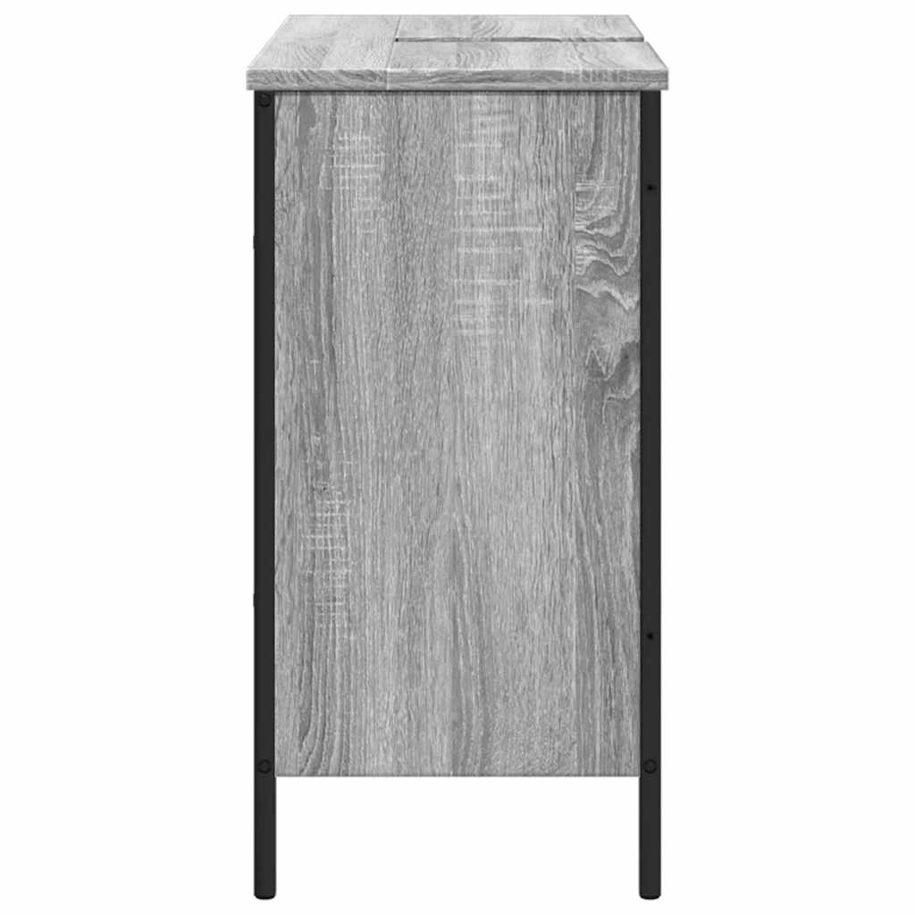 Mobile Lavabo Bagno Grigio Sonoma 80x30x60 cm Legno Multistrato
