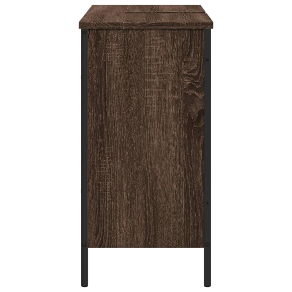 Mobile Lavabo Bagno Rovere Marrone 80x30x60cm Legno Multistrato - homemem39