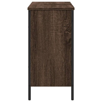 Mobile Lavabo Bagno Rovere Marrone 80x30x60cm Legno Multistrato