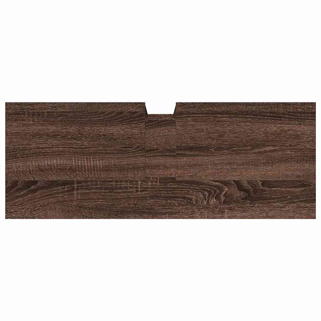 Mobile Lavabo Bagno Rovere Marrone 80x30x60cm Legno Multistrato