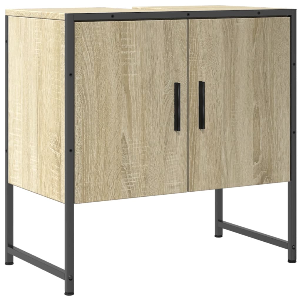 Mobile Lavabo Bagno Rovere Sonoma 60x33x60 cm Legno Multistrato - homemem39