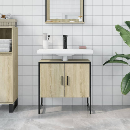 Mobile Lavabo Bagno Rovere Sonoma 60x33x60 cm Legno Multistrato - homemem39