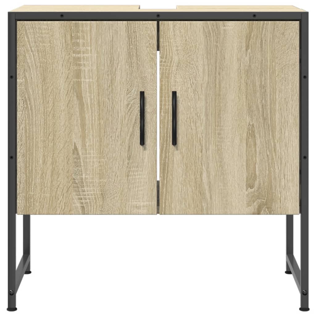 Mobile Lavabo Bagno Rovere Sonoma 60x33x60 cm Legno Multistrato