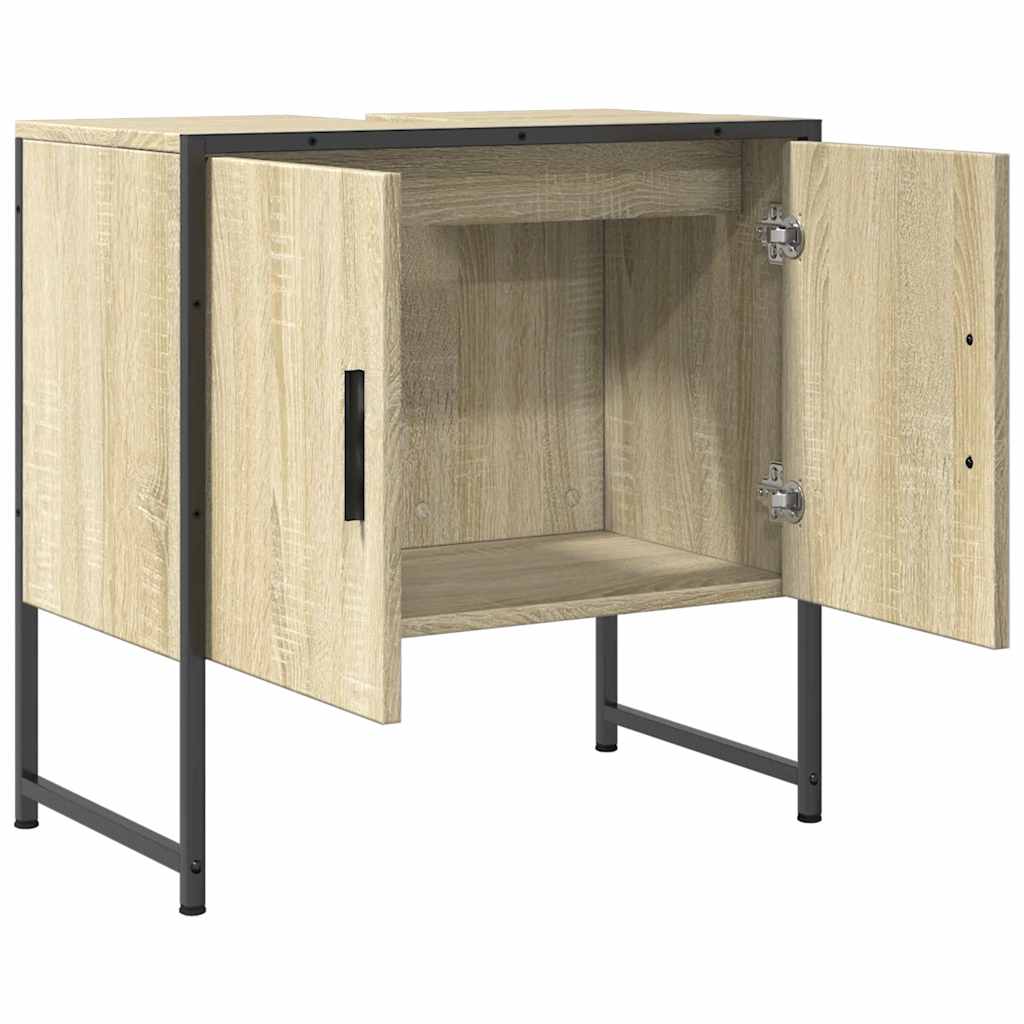Mobile Lavabo Bagno Rovere Sonoma 60x33x60 cm Legno Multistrato