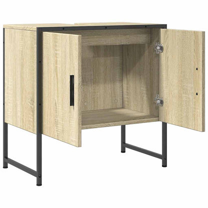 Mobile Lavabo Bagno Rovere Sonoma 60x33x60 cm Legno Multistrato - homemem39