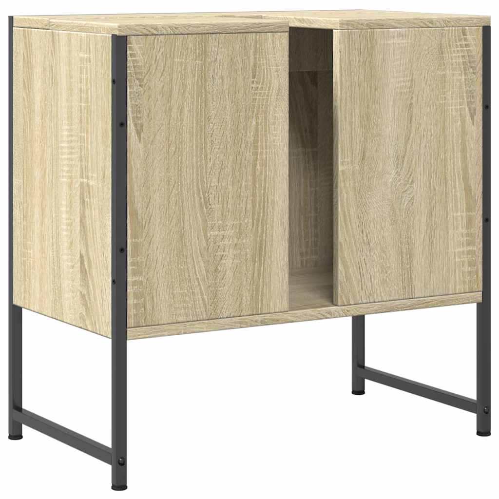 Mobile Lavabo Bagno Rovere Sonoma 60x33x60 cm Legno Multistrato