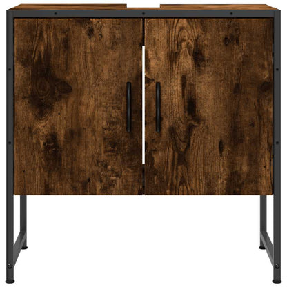Mobile Lavabo Bagno Rovere Fumo 60x33x60 cm Legno Multistrato - homemem39