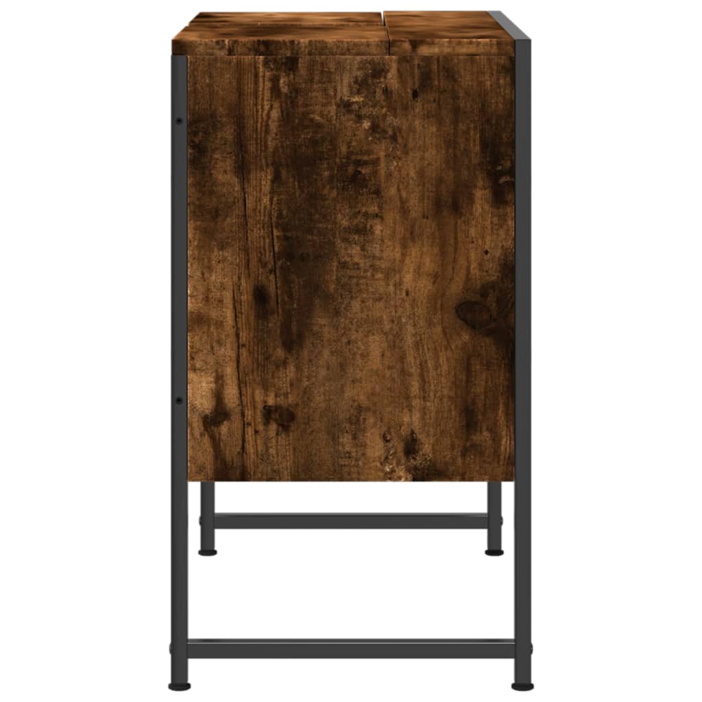 Mobile Lavabo Bagno Rovere Fumo 60x33x60 cm Legno Multistrato - homemem39