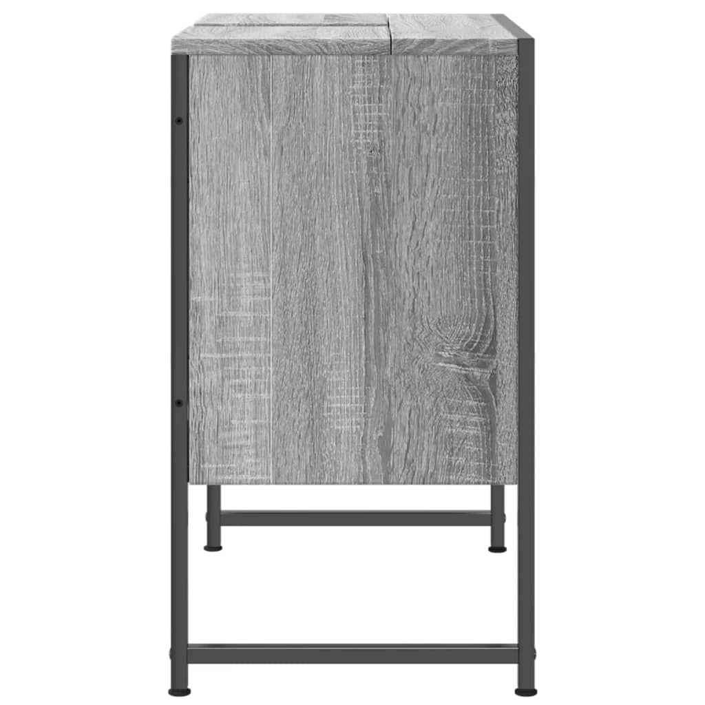 Mobile Lavabo Bagno Grigio Sonoma 60x33x60 cm Legno Multistrato - homemem39