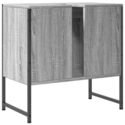 Mobile Lavabo Bagno Grigio Sonoma 60x33x60 cm Legno Multistrato