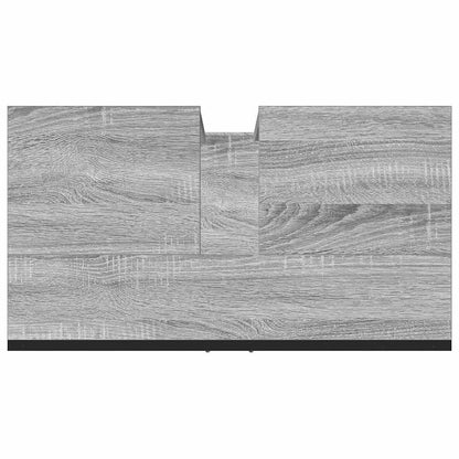 Mobile Lavabo Bagno Grigio Sonoma 60x33x60 cm Legno Multistrato