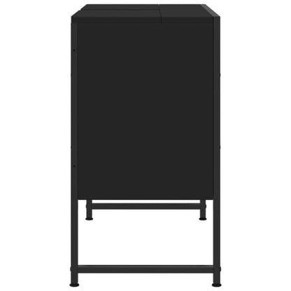 Mobile Lavabo Bagno Nero 60x30x60 cm Legno Multistrato