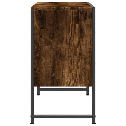 Mobile Lavabo Bagno Rovere Fumo 60x30x60 cm Legno Multistrato - homemem39