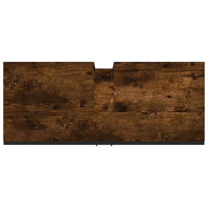 Mobile Lavabo Bagno Rovere Fumo 60x30x60 cm Legno Multistrato