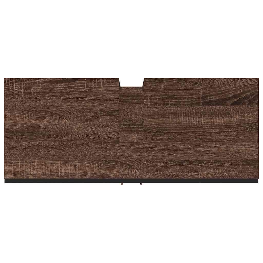 Mobile Lavabo Bagno Rovere Marrone 60x30x60cm Legno Multistrato
