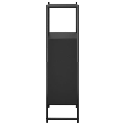 Mobile da Bagno Nero 33x33x120,5 cm in Legno Multistrato