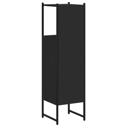 Mobile da Bagno Nero 33x33x120,5 cm in Legno Multistrato