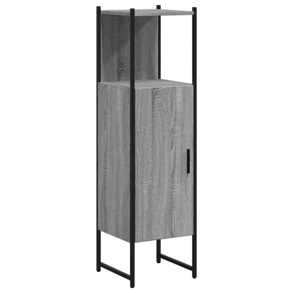 Mobile da Bagno Grigio Sonoma 33x33x120,5cm Legno Multistrato