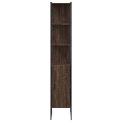 Armadietto Bagno Rovere Marrone 33x33x185,5cm Legno Multistrato - homemem39