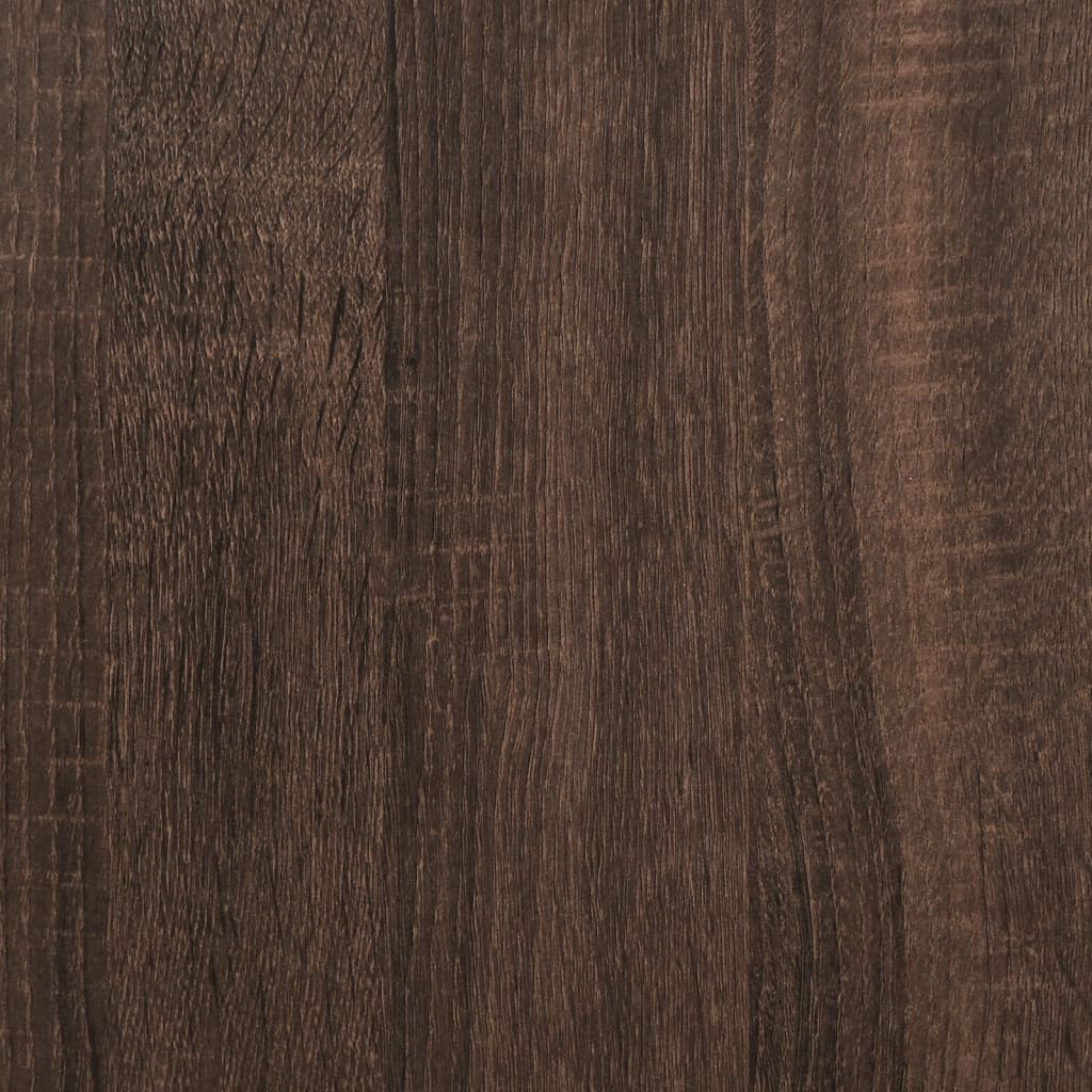 Armadietto Bagno Rovere Marrone 33x33x185,5cm Legno Multistrato