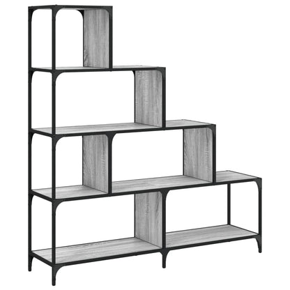 Libreria 4 Ripiani Grigio Sonoma 139x33,5x149 Legno Multistrato