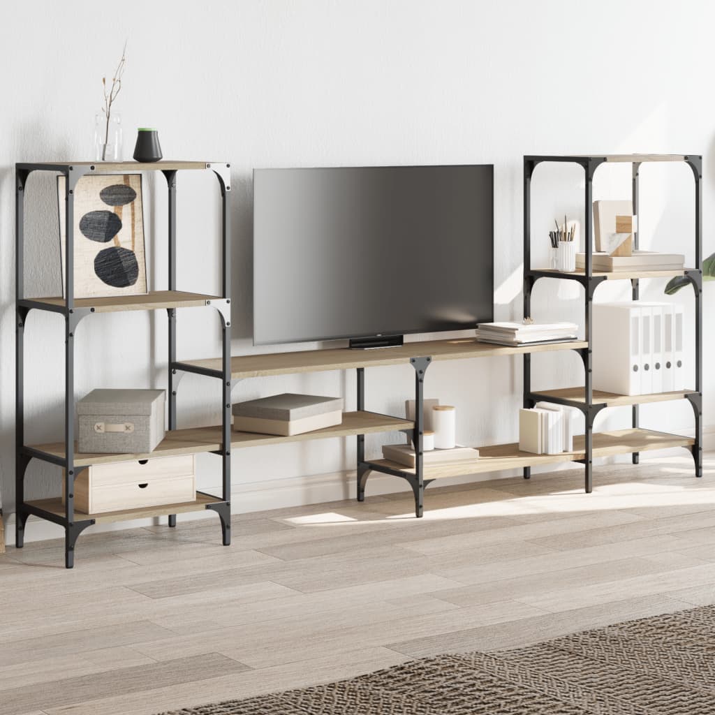 Mobile Porta TV Rovere Sonoma 206,5x28,5x95cm Legno Multistrato - homemem39