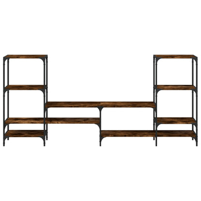 Mobile Porta TV Rovere Fumo 206,5x28,5x95 cm Legno Multistrato - homemem39