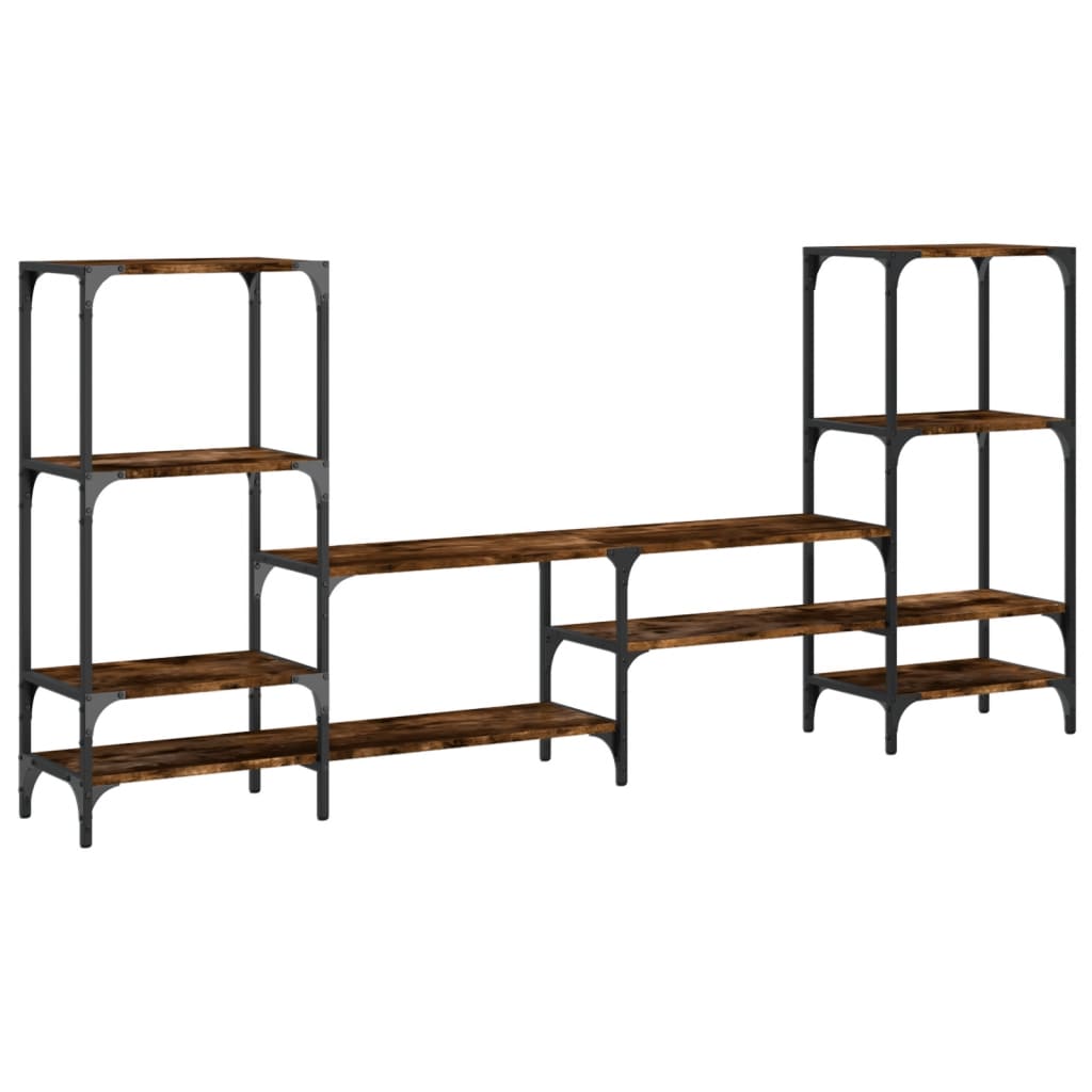 Mobile Porta TV Rovere Fumo 206,5x28,5x95 cm Legno Multistrato - homemem39