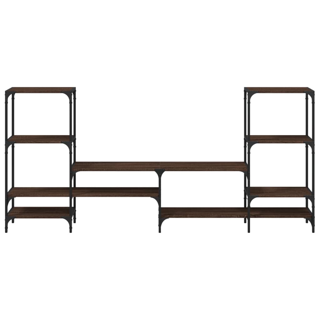 Mobile TV Rovere Marrone 206,5x28,5x95 cm in Legno Multistrato - homemem39