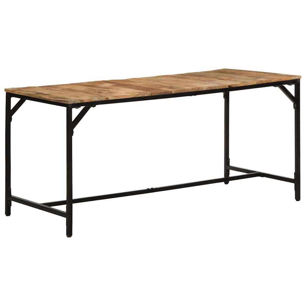 Tavolo da Pranzo 160x80x75 cm in Legno Massello di Mango Grezzo | homemem39